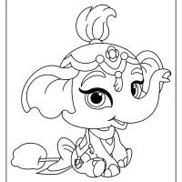 printable palace pets taj pdf coloring page