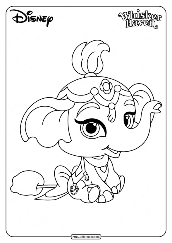 Printable Palace Pets Taj Pdf Coloring Page 1 printable palace pets taj pdf coloring page