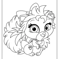 printable palace pets thistleblossom pdf coloring page