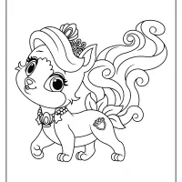 printable palace pets treasure pdf coloring page