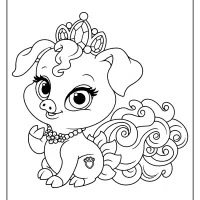 printable palace pets truffles pdf coloring page