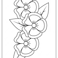 Free Printable Pansies Pdf Coloring Page