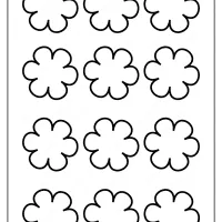 printable simple flower pattern pdf coloring page