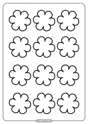 Printable Simple Flower Pattern Pdf Coloring Page