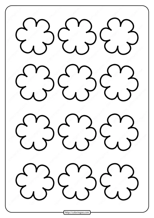 Printable Simple Flower Pattern Pdf Coloring Page 1 printable simple flower pattern pdf coloring page