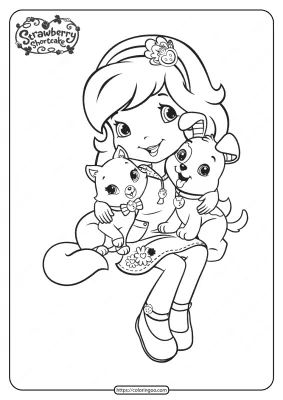 Strawberry Shortcake Custard and Pupcake Coloring