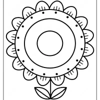 printable sunflower pdf coloring page