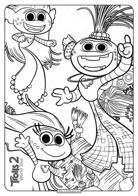 Free Printable Trolls 2 King Trollex Coloring Page