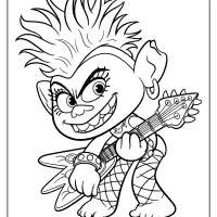 Free Printable Trolls 2 Queen Barb Coloring Page 13 printable trolls 2 quenn barb pdf coloring page