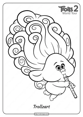 Free Printable Trolls 2 Trollzart Coloring Pages