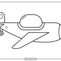 Free Printable Airplane Pdf Coloring Page 07