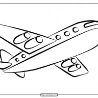 free printable airplane pdf coloring page 05