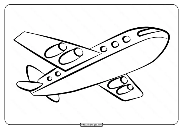 Free Printable Airplane Pdf Coloring Page 05 1 free printable airplane pdf coloring page 05