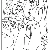 Free Printable Aladdin and Jasmine Coloring Page 22 free printable aladdin and jasmine pdf coloring page