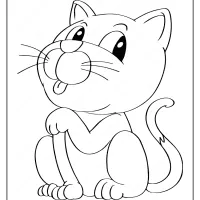 free printable animals kitten pdf coloring page