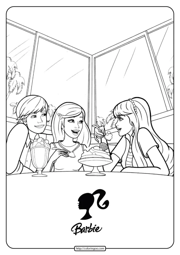 Printable Barbie's Friends Pdf Coloring Pages 13 1 free printable barbie pdf coloring pages 13