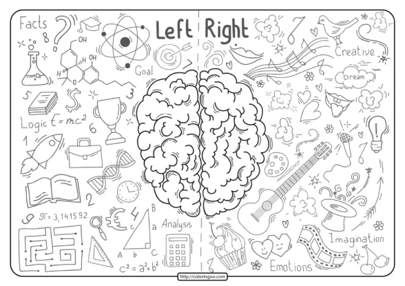 Free Printable Brain Lobes Pdf Coloring Pages 1 free printable brain lobes pdf coloring pages