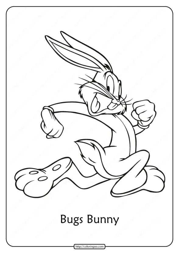 Free Printable Bugs Bunny Pdf Coloring Page 02 1 free printable bugs bunny pdf coloring page 02