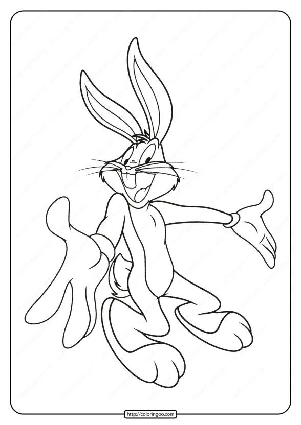 Free Printable Bugs Bunny Pdf Coloring Page 03 1 free printable bugs bunny pdf coloring page 03