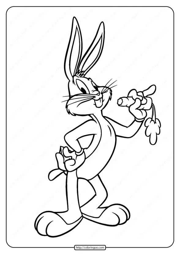 Free Printable Bugs Bunny Pdf Coloring Page 04 1 free printable bugs bunny pdf coloring page 04
