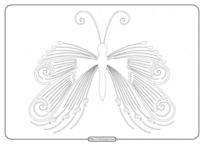 Free Printable Butterfly Pdf Coloring Pages 53