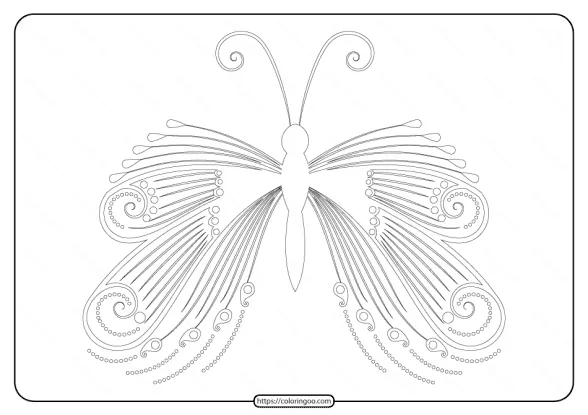 free printable butterfly pdf coloring pages 53 e1591093049241