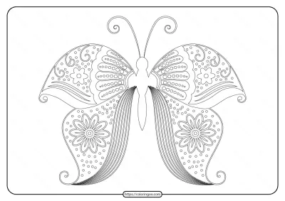 Free Printable Butterfly Pdf Coloring Pages 55