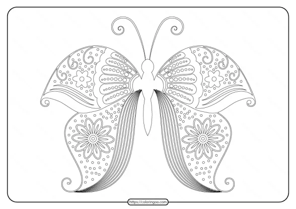 free printable butterfly pdf coloring pages 55 e1591097376751