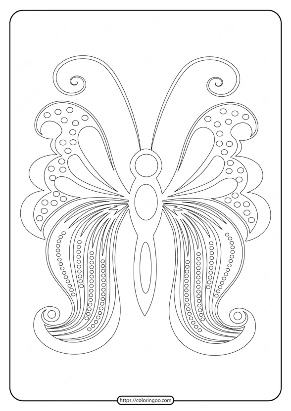 free printable butterfly pdf coloring pages 57