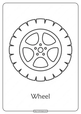 Free Printable Car Wheel Pdf Coloring Page