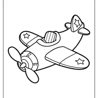 free printable cute airplane pdf coloring page