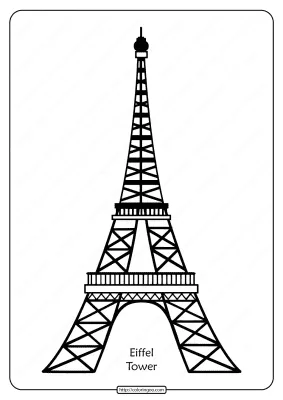 Free Printable Eiffel Tower Pdf Vector Outline