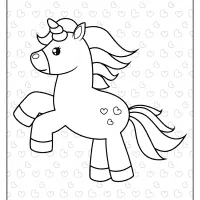 free printable galloping unicorn coloring page