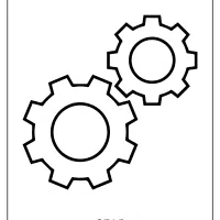 Free Printable Gear Outline Pdf Coloring Page 13 free printable gear outline pdf coloring page