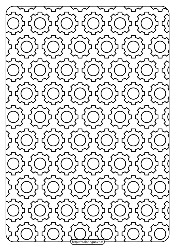 free printable gear outline pdf patterns 02