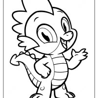 free printable mlp spike coloring pages