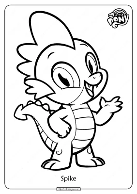 Free Printable MLP Spike Coloring Pages