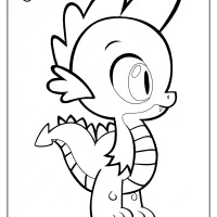 free printable my little pony spike coloring page