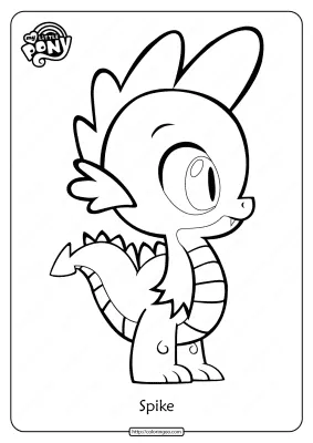 Free Printable My Little Pony Spike Coloring Page