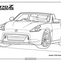 Free Printable Nissan 370Z Roadster Coloring Page 28 free printable nissan 370Z roadster coloring page