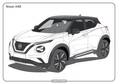 Free Printable Nissan Juke Pdf Coloring Page