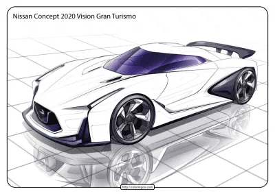 Printable Nissan Vision Gran Turismo Coloring Page