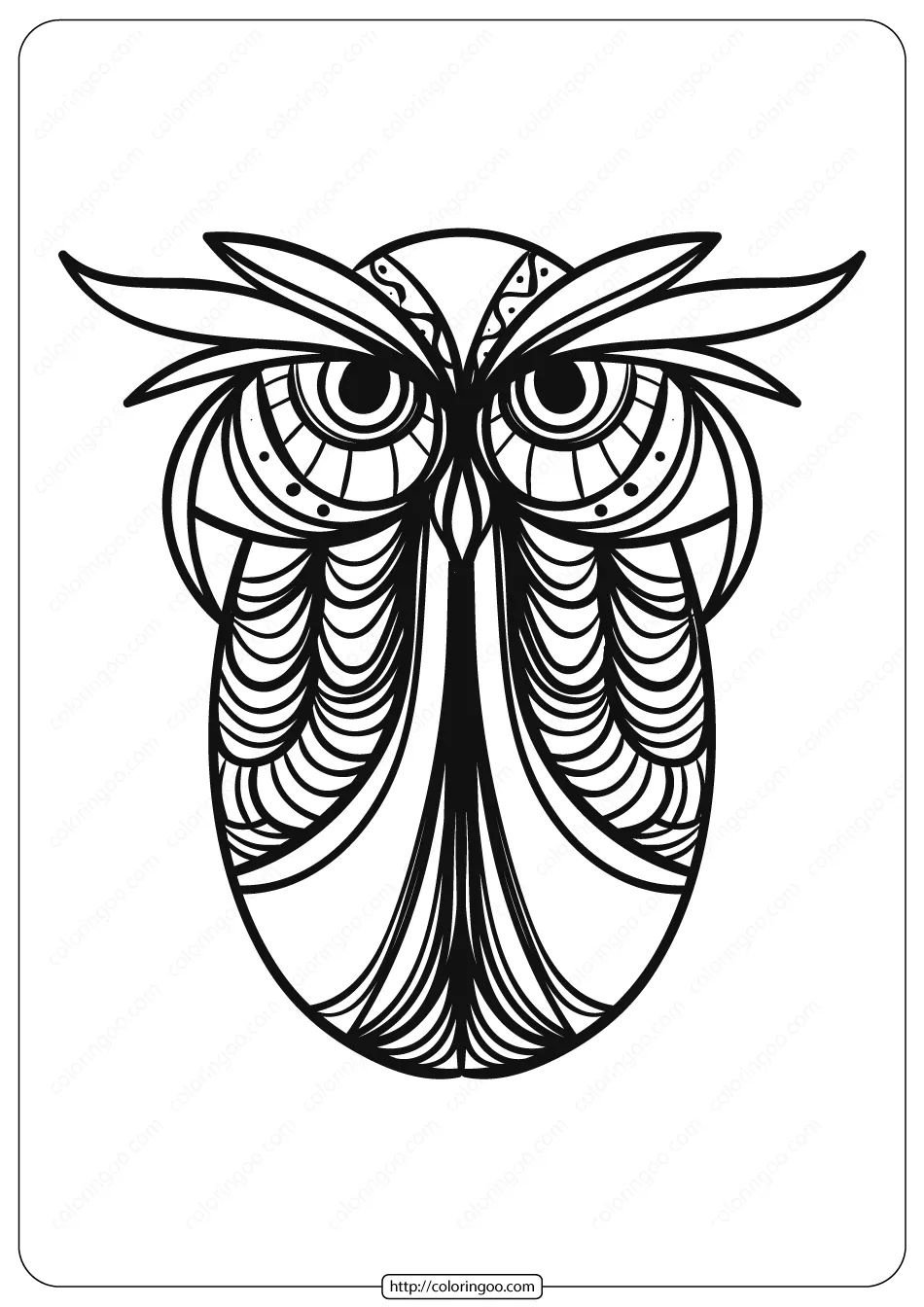free printable owl coloring page 007