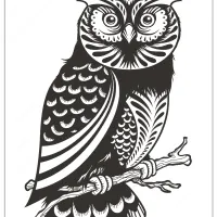 free printable owl coloring page 008