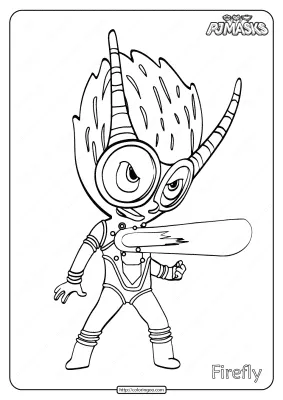 Free Printable PJ Masks Firefly Pdf Coloring Page