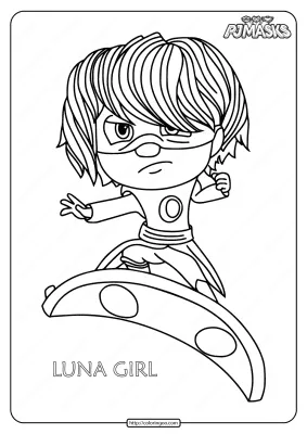Printable PJ Masks Luna Girl Pdf Coloring Pages