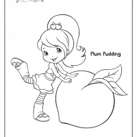 free printable plum pudding coloring pages