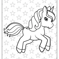 free printable prancing unicorn pdf coloring page