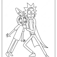 free printable rick and morty coloring pages