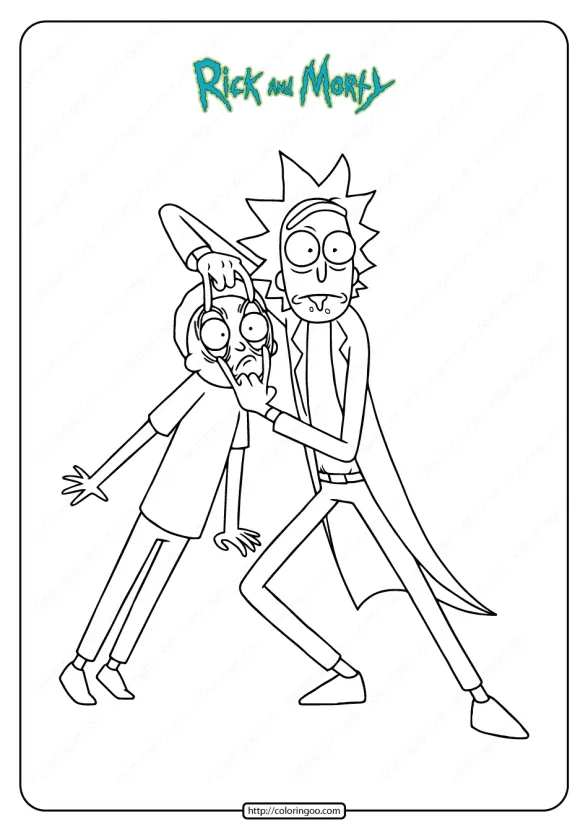Free Printable Rick and Morty Coloring Pages 1 free printable rick and morty coloring pages